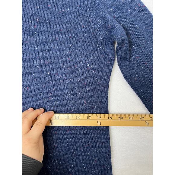 Knitted by Bass Navy Blue Speckle Sweater Dress Cottage Boho Outdoor sz XL - Picture 7 of 7
